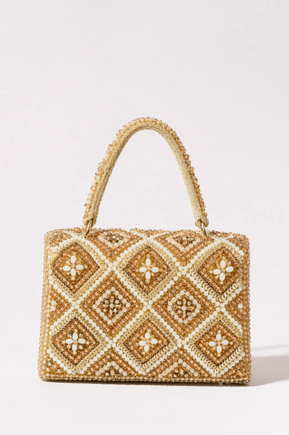 Golden wedding reception clutch bag for women